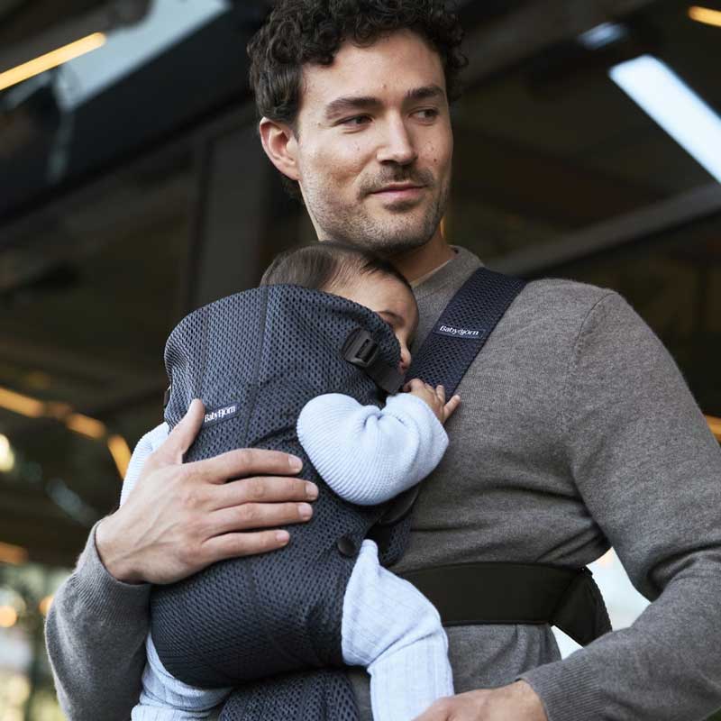 BabyBjorn Baby Carrier Mini 3D Mesh Navy Blue - Image 2