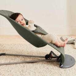 Alternative view of BabyBjorn Baby Bouncer Bliss Woven Classic Quilt Dark Green