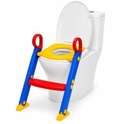 Baby Multicolor Foldable Toilet Seat Reducer With Ladder