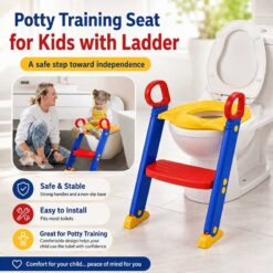 Alternative view of Baby Multicolor Foldable Toilet Seat Reducer With Ladder