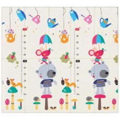 Deluxe 1.95 x 1.76m Baby Foldable Floor Play Mat Tea Cups