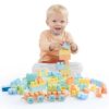 Dolu Box of 50x Jumbo Construction Lego Blocks Pastel